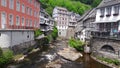 Monschau, old city in Germany , in the nationalpark Eifel , bridge view