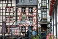 Monschau Old Town, North Rhine-Westphalia - Germany -Touristical view over Restaurant Hotel zum Stern Royalty Free Stock Photo