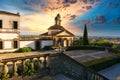 Monselice, Italy - July 13, 2017: View of Villa Dudo and the Church of St. George Royalty Free Stock Photo