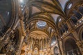 MONSERRAT, SPAIN - FEBRUARY 20, 2019: Interior of the Basilica of the Montserrat Monastery in the abbey of Santa Maria de Royalty Free Stock Photo