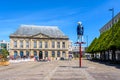 `Monsieur GoÃ©land` sculpture and the Natural History Museum in Le Havre, France. Royalty Free Stock Photo