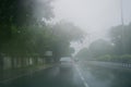 Monsoon abstract image of Kolkata traffic