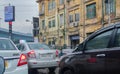 Monsoon abstract image of Kolkata traffic