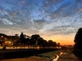 Monsoon canal next to Tengah forest at sunset Royalty Free Stock Photo