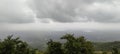 Monsoon clouds and lakes in the valley