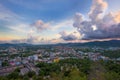 Monsoon clouds over phuket town after sunset. Royalty Free Stock Photo