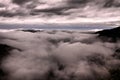 Monsoon clouds from Land`s end - Nainital.