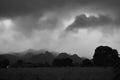 Monsoon clouds on the Thai countryside