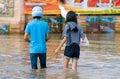 Monsoon flooding in Nakhon Ratchasima, Thailand Royalty Free Stock Photo