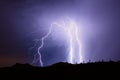 Monsoon lightning storm in the Arizona desert Royalty Free Stock Photo