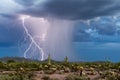 Lightning in the Arizona desert Royalty Free Stock Photo