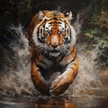 Monsoon Majesty - Majestic Tiger in Pouring Monsoon Rains