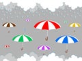 Monsoon Season Flat Design Royalty Free Stock Photo
