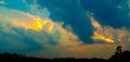 Monsoon sky during cyclone. Climate change. Air pollution. Dramatic sky. Royalty Free Stock Photo