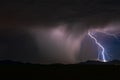 Monsoon storm with lightning bolt and rain Royalty Free Stock Photo