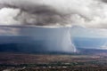 Monsoon thunderstorm with heavy rain and lightning