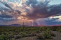 Monsoon thunderstorm and lightning Royalty Free Stock Photo