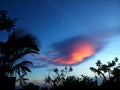 Monsoons evning blue sky Royalty Free Stock Photo