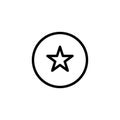 A simple line Star Icon vector design Royalty Free Stock Photo