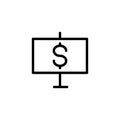 A simple line Finance Presentation Icon design