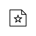 A simple line Star Note Icon design Royalty Free Stock Photo