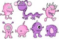 Monster Alien set Royalty Free Stock Photo