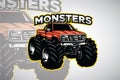 Monster Beefy Truck Bigfoot Tractor Logo Design Vector Illustration Icon Royalty Free Stock Photo