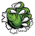 Monster Claw Ripping Through Background Royalty Free Stock Photo