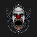 Angry zombie clown
