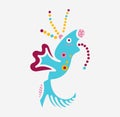 Monster creature essence bacteria virus Logo like fish