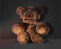Monster demon horror evil teddy bear 3d rendering Royalty Free Stock Photo