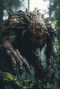 monster from doom in the forest. Selective focus Royalty Free Stock Photo