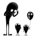 Monster Family Vector Royalty Free Stock Photo