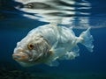 Monster fish hybrid of plastic bags because of pollution