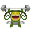 Monster green weight-lifter