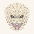 Monster head draw Royalty Free Stock Photo