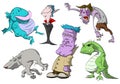 Monster illustrations set. Royalty Free Stock Photo