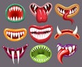 Monster mouths set Royalty Free Stock Photo