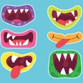 Monster Mouths Set Royalty Free Stock Photo