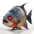 Monster piranha fish fiction made by AI