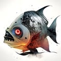 Monster piranha fish fiction made by AI