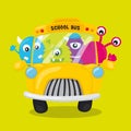 Monster School Full Bus 05 Royalty Free Stock Photo