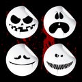 Monster smileys, halloween stickers.