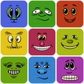 Monster Smileys, Set Royalty Free Stock Photo