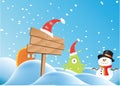 Monster and snowman Royalty Free Stock Photo