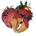 The Monster Strawberry Fruit Style Design AI model