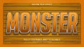 Monster text effect editable eps file Royalty Free Stock Photo