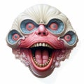 Hyper-realistic Clown Sculpture With Detailed Science Fiction Illustration Style