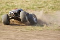 Monster truck in action on the terrain