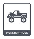 monster truck icon in trendy design style. monster truck icon isolated on white background. monster truck vector icon simple and Royalty Free Stock Photo